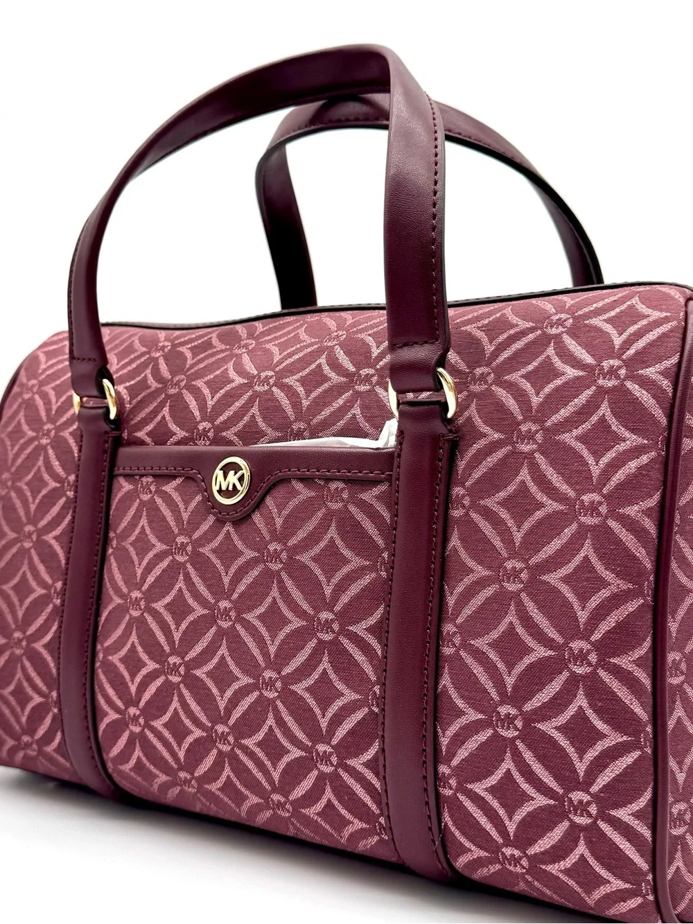 Michael Kors Medium Travel Duffle Satchel Bag Ox Blood Multi